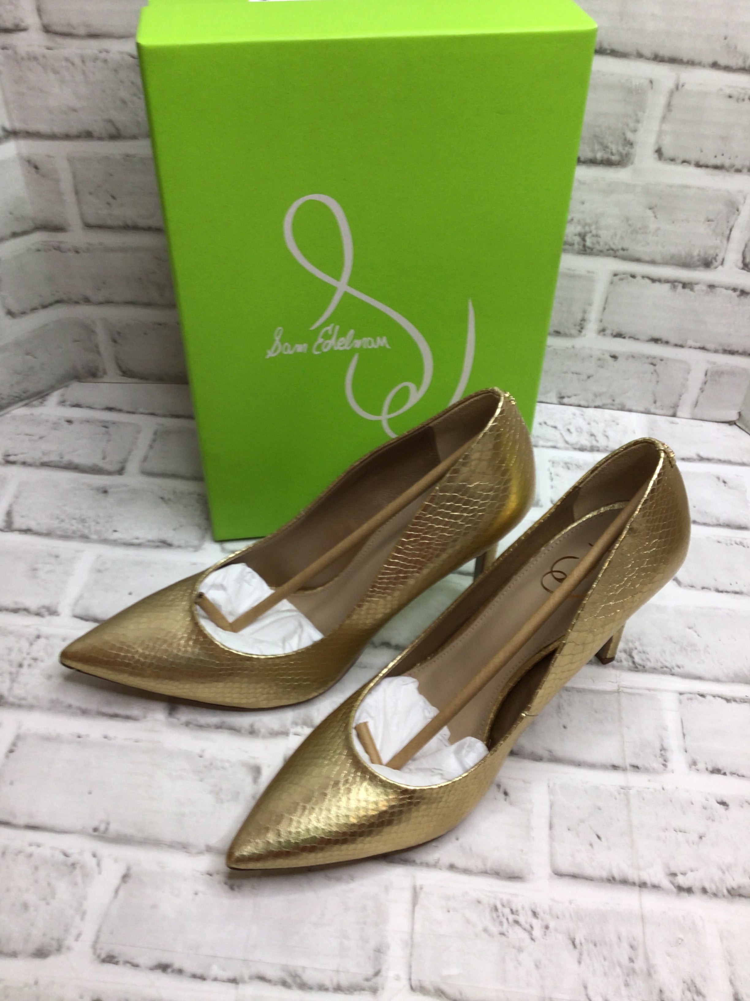 Sam Edelman Women's Hazel/Gold Pump Size 11 M (8087182999790)